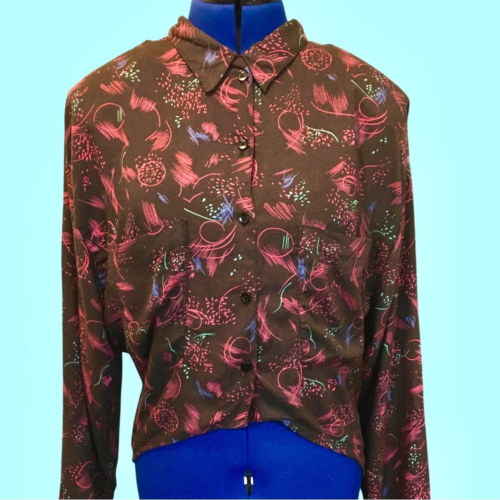 Vintage ROBERTO ORSINI Abstract 80’s 90’s Blouse